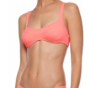 NWOT Solid & Striped Hot Pink Coral Molly Bandeau Bikini Top Small